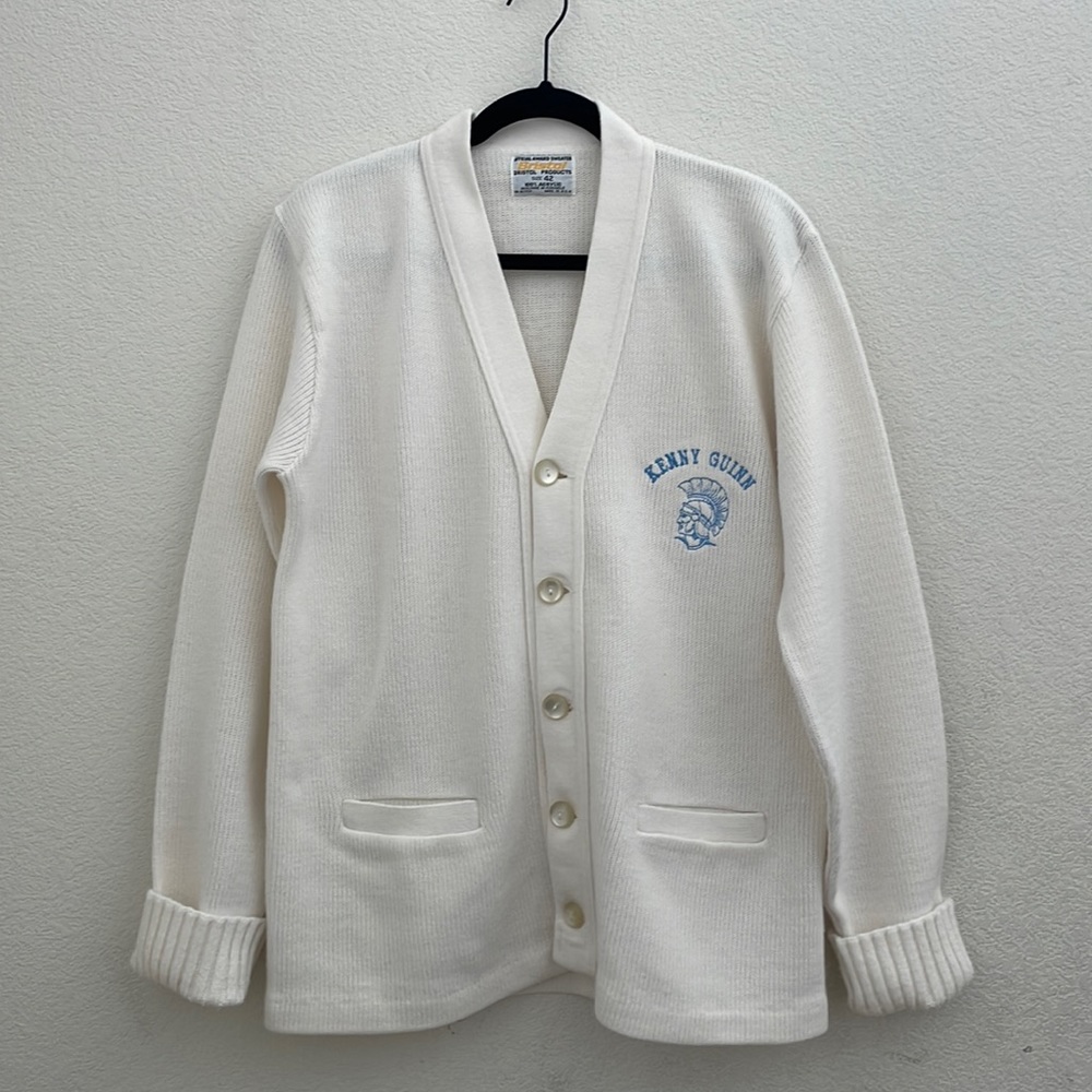 Vintage 60’s Bristol Official Award Sweater/Cardigan size M/L Retro Collegiate